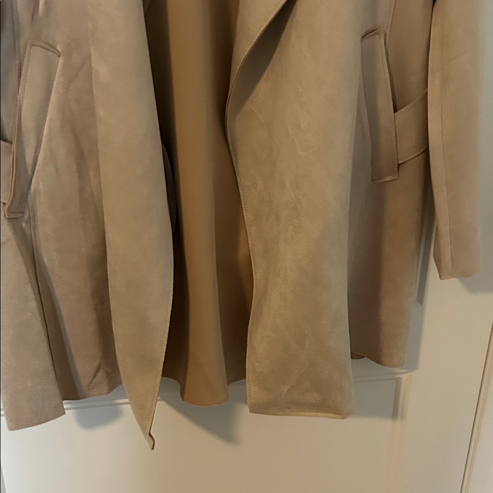 Magaschoni Beige Draped Trench Coat - Picture 7 of 15